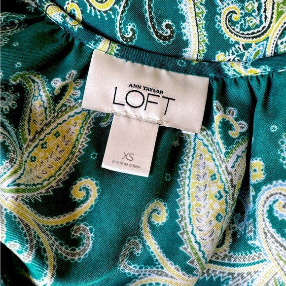 LOFT Bandana Handkerchief Blouse size XS - Picture 5 of 6